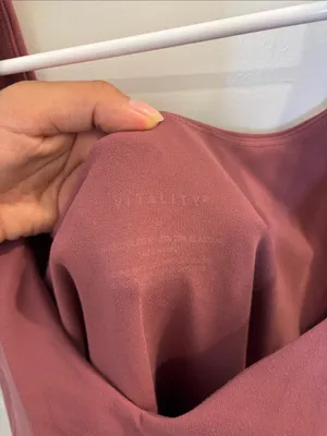 Vitality Burgundy Workout Jumpsuit Unitard V Neck Full Length Activewear Size M thumbnail 2