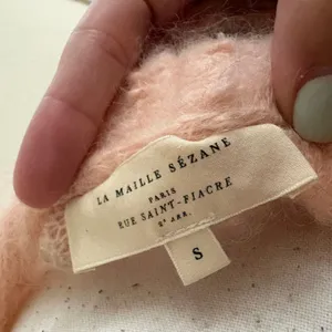 SEZANE Pink Mohair Blend V Neck‎ Knit Sweater Size Small thumbnail 3