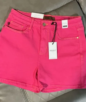 Judy Blue Vibrant Pink High-Rise Denim Shorts thumbnail 1