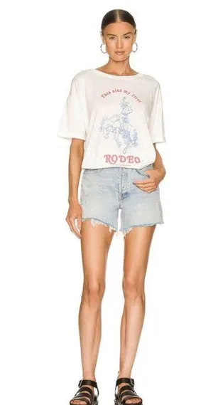 The Laundry Room- First Rodeo - Oversized Tee - White thumbnail 2