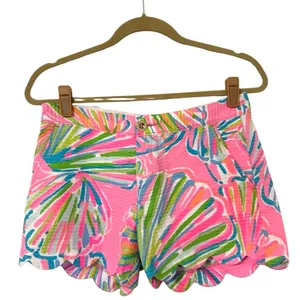 Lilly Pulitzer Buttercup Scallop Shorts Womens 2 Shellabrate Pink thumbnail 1