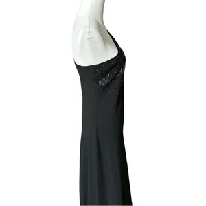 Escada One Shoulder Long Embellished Evening / Event Formal Dress Sz Small thumbnail 11