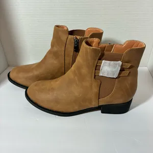 Tan Ankle Bootie Boots Size 9.5 thumbnail 3