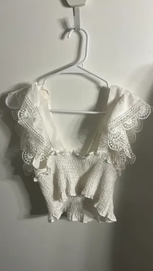 ZARA White Top Cropped thumbnail 3