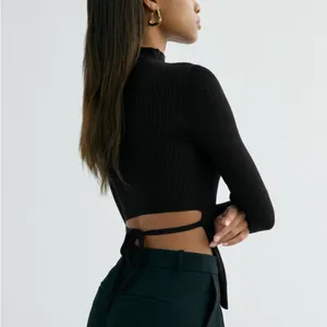 Aritzia Babaton Sculpt Knit Tie-back Longsleeve thumbnail 2