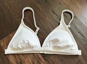 Xhilaration White Bikini Top thumbnail 1