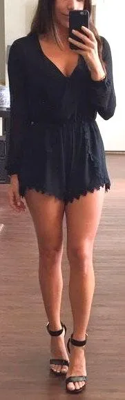 ASTR Black Romper thumbnail 4