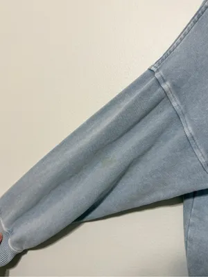 Aerie Getaway Quarter Snap Sweatshirt Size Small Blue thumbnail 6
