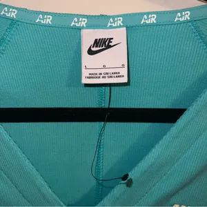 Nike Air Ribbed Long Sleeve Teal 1/2 Zip Athletic Dress thumbnail 5