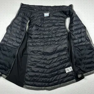 Columbia Women’s Quilted Puffer Vest Gray Black Full Zip Lightweight Size L thumbnail 2