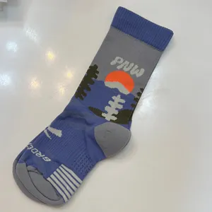 Pacific NW Brooks Ghost Lite Crew Socks - Blue and Gray thumbnail 4