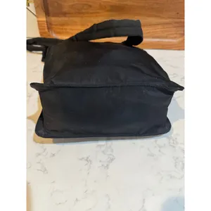 vintage black Guess triangle logo nylon shoulder crossbody bag 90s early Y2K thumbnail 11