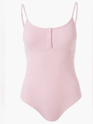 Melissa Odabash Powder Pink Calabasas Ribbed One-Piece Swimsuit Bodysuit US4 UK8 thumbnail 10