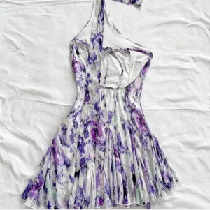 SheIn One shoulder dress purple thumbnail 4