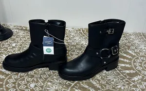 Universal Threads Black Combat Boots with Silver Hardware thumbnail 1