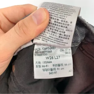 LEVI'S Premium Ribcage Straight Ankle Jean Wash Black Grey Denim 26 thumbnail 8