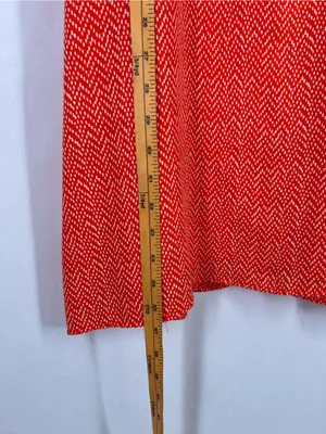 Gap Orange Print Swing Tank Dress Size M‎ Sleeveless Pockets thumbnail 11