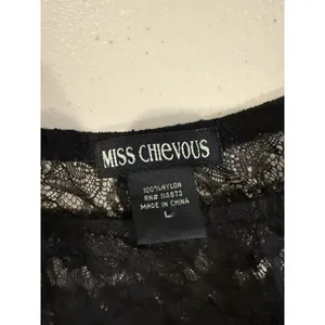 Miss Chievous Top Womens Large Lace Sheer Dark Romantic Vamp Whimsigoth Travel thumbnail 3