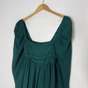 Abercrombie & Fitch Green Ruched Babydoll Mini Dress Small Tall thumbnail 7