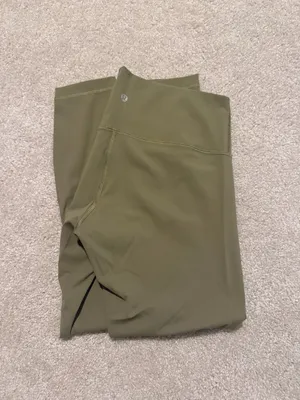 Lululemon Green Leggins Size 10 thumbnail 3