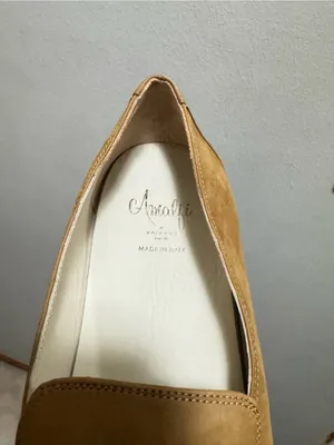 Amalfi by Rangoni Italy Suede Studded Loafers Slip On Shoes Brown Tan Size 9.5 thumbnail 9