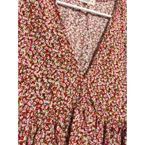 Natural Life Babydoll Mini Dress Floral Red V-Neck Pockets M thumbnail 4