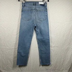 Re/Done Light Wash High Rise 70s‎ Stove Pipe Jeans thumbnail 5