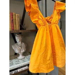 For Love & Lemons Clementine Mini Dress Orange Womens Size Medium thumbnail 9