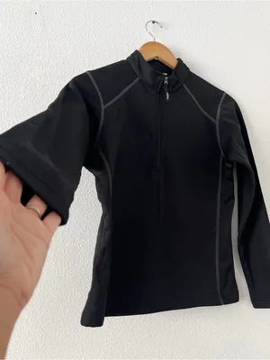 Autobahn Black Half Zip Athletic Activewear Sporty Fleece Pullover thumbnail 4