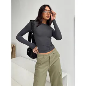 Princess Polly Arnim Gray Crewneck Long Sleeve Slim Pullover Tee T-shirt Top 2 thumbnail 6