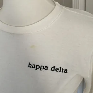 White Long Sleeve Fitted Kappa Delta T Shirt thumbnail 5