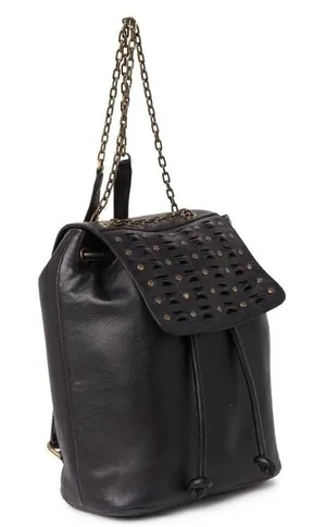 Frye Jade‎ Studded Leather Backpack, ADJUSTABLE Chain/Leather Strap, Black, NWT thumbnail 1