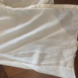 cream silk ruffled tunic thumbnail 8