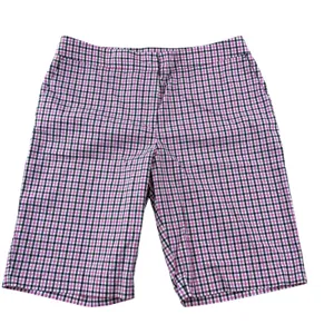 Jones New York Womens Plaid Bermuda Short Women 16 Pink Country Club Golf Resort thumbnail 1