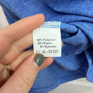 Adult blue scoop neck short sleeve stretch casual active plain basic‎ tshirt top thumbnail 4