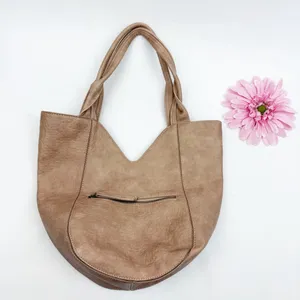 Anthropologie Carson Faux Leather Braided Tote Bag Tan Boho Bohemian Festival thumbnail 3