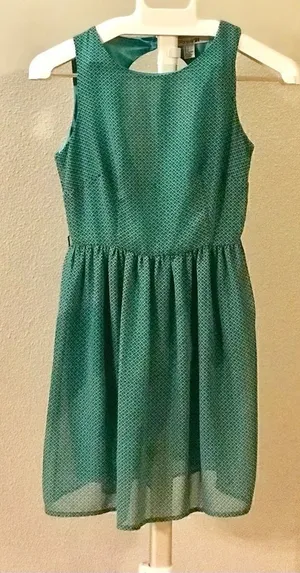 Turquoise Open Back Dress   thumbnail 1