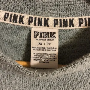 PINK by Victoria's Secret teal sweatshirt with logos thumbnail 4