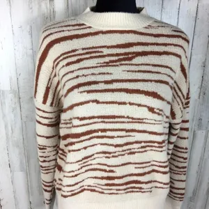 4Sienna Rebecca Zebra Print Sweater Top Brown Tan thumbnail 6