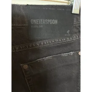 One Teaspoon Sz 26 Marlons Black Cut Off Low Waist Casual Denim Jean Shorts thumbnail 3
