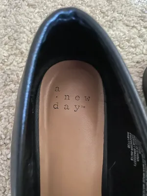 A New Day Black Leather Loafers thumbnail 3