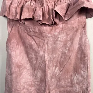 Fourteenth & 9th strapless ruched pink tie dye jumpsuit size large cotton thumbnail 2