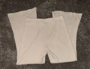 Aerie Cream Wide Leg Pants thumbnail 1