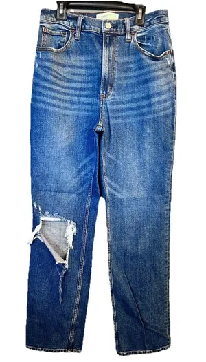 Abercrombie & Fitch The Ankle Straight Ultra High Rise Blue‎ Jeans Women's 28/6L thumbnail 1