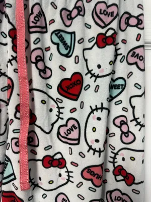Hello Kitty by Sanrio Valentine's Day lounge pants an allover Hello Kitty thumbnail 2