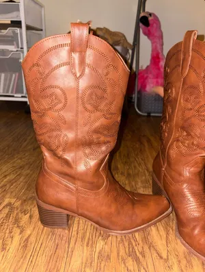 Dream Pairs cowboy boots calf high thumbnail 1