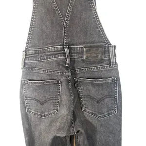 Levi's Black One Piece Carpenter BIB Tapered Leg Denim Jean Overall Women Sz 26 thumbnail 8