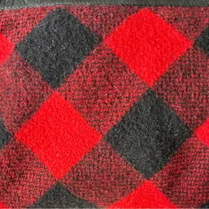 Ralph Lauren Vintage 1990s Wool and Leather Square Buffalo‎ Plaid Shoulder Bag thumbnail 10