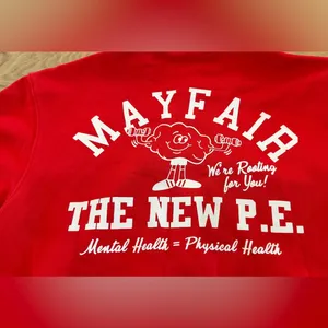 The Mayfair Group mental health Full Zip Tracksuit sweatshirt red size s/m thumbnail 2