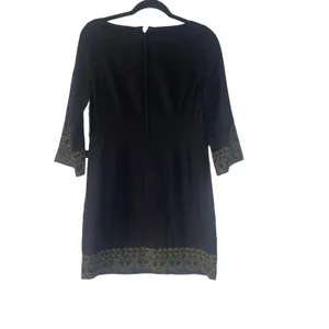 Lilly Pulitzer NWT Size 2‎ XS Shauna Black Gold Embroidered Tunic Dress thumbnail 8